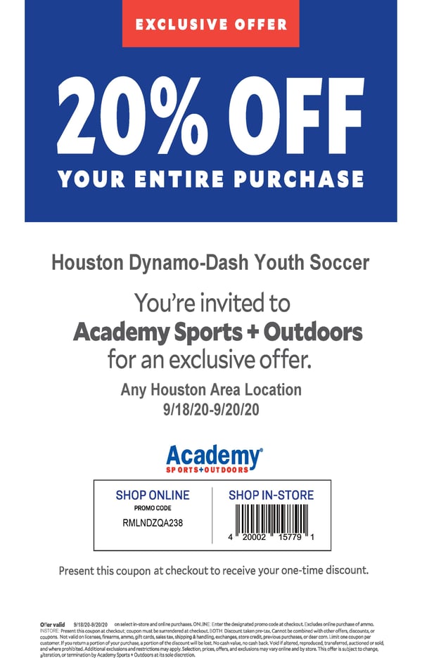 Academy Sports + Outdoors Regional Offer_9.18.20